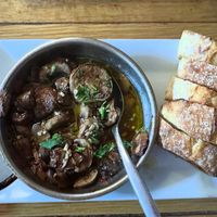 Mushroom Ajillo made vegan   at Bauhaus in Modesto