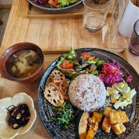 Vegan set menu at PLANT-BASED CAFE ANDPON in Osaka