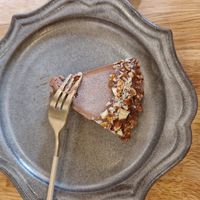 Chocolate cake at PLANT-BASED CAFE ANDPON in Osaka