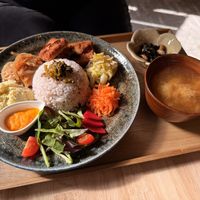 Yummy lunch set (updated weekly on Instagram)  at PLANT-BASED CAFE ANDPON in Osaka