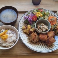 Lunch platter at PLANT-BASED CAFE ANDPON in Osaka
