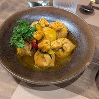 Stuffed tofu skin at Buông Vegan Restaurant in Thai Nguyen