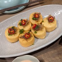 Deep fried silken tofu at Buông Vegan Restaurant in Thai Nguyen