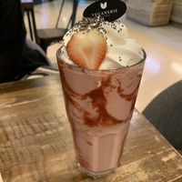 Strawberry milkshake! at Veganerie - Mercury Ville in Bangkok