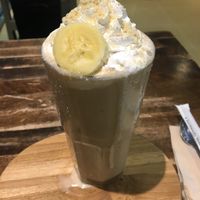 Peanut butter banana smoothie at Veganerie - Mercury Ville in Bangkok