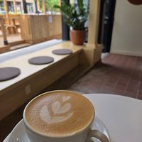 Dirty chai with oat milk at Cass Cafe in Montreal