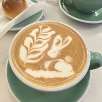 Latte art  at Paper Sons Cafe in New York City