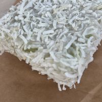 Pandan and coconut lamington at vegan veg out  at Better Now in Brunswick East