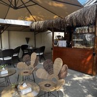 Outdoor seatingg  at Lovegan Cafe in Moalboal