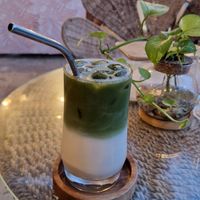 Iced matcha at Lovegan Cafe in Moalboal