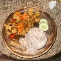 pineapple tofu dish (my fav)   at Lovegan Cafe in Moalboal