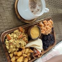 Protein breakfast plate  at Lovegan Cafe in Moalboal