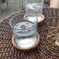 Service water at Lovegan Cafe in Moalboal