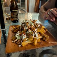 Asian twist fries at Lovegan Cafe in Moalboal