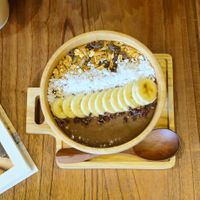 cacao smoothie bowl at iVegan Supershop Hoi An - Healthy Plant Based Cafe in Hoi An