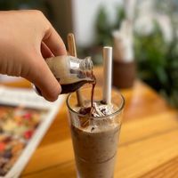 coconut coffee  at iVegan Supershop Hoi An - Healthy Plant Based Cafe in Hoi An