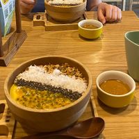 turmeric and mango smoothie bowl so good  at iVegan Supershop Hoi An - Healthy Plant Based Cafe in Hoi An
