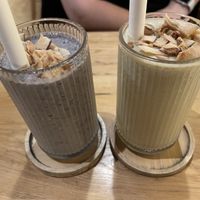 Blueberry muffin smoothie, mango banana smoothie   at iVegan Supershop Hoi An - Healthy Plant Based Cafe in Hoi An