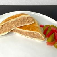 foul medammas sandwich (plated at home) at Koshari in Seattle