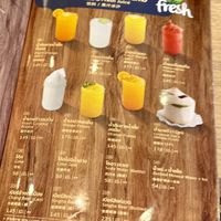 Drink menu  at DMK - S & P - T1 in Bangkok