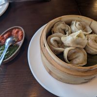 Veg momo at Slush Coffee World in Nairobi