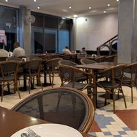 Restaurant interior. Outside seating available at Slush Coffee World in Nairobi