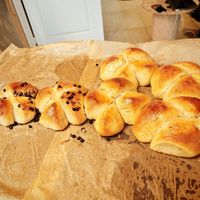 Brioche with or without chocolate at La Boulangerie Nouvelle in Paris