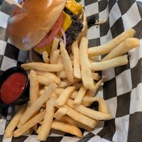Black bean burger at Yellow Springs Brewery Taproom & Kitchen in Columbus