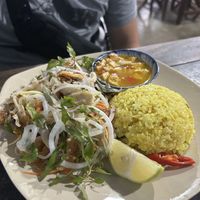 Arroz con tofu  at Quan Chay Dam in Hoi An