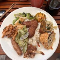 Buffet plate   at Quan Chay Dam in Hoi An
