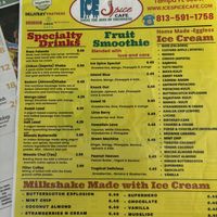 Menu  at Ice Spice Indian Street Food Café in Tampa