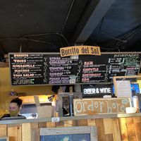 Menu at Burrito del Sol in Fort Walton Beach