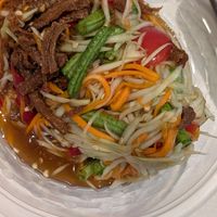 Som tum at Babylou Vegan Food & Smoothies in Pattaya