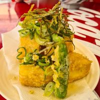 Tofu tempura at Kasu Udon EBISUYA Main Store in Osaka