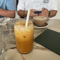 Iced coffee with oat milk  at STOA in Bokarina