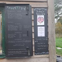 Main menu at Haughmond Hill Café in Shrewsbury