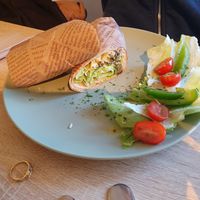 Scrambled egg wrap at Oats & Coffee in Stralsund