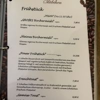 Menu  at Wiener Café Stübchen in Marktheidenfeld
