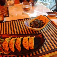 Veg gyoza and wakame salad at Hope Izakaya in Edinburgh