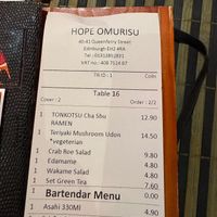  at Hope Izakaya in Edinburgh