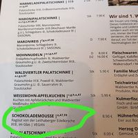 Schokomousse at Gasthaus Möslinger in Vienna