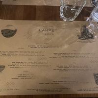 Menu   at Lahpet Larder in South East London
