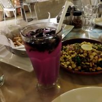 A happy purple drink for a happy purple cow! at Green Theory in Bangalore