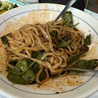 Vegetarian Dan Dan Noodles (mushroom and tofu)  at Dumpling Union in San Francisco