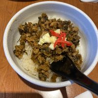 Vegan pork and ricee  at Ramen Danbo  in North Vancouver
