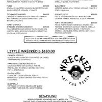 Menu 11/2024 at Wrecked at the Reef in Puerto Penasco