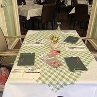 Outdoor table setting at Teehaus im Englischen Garten. at Teehaus im Englischen Garten Berlin in Berlin
