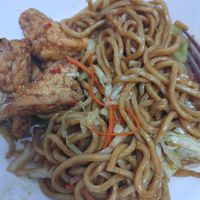 Vegetable chow mein and Szechuan tofu- yummy! at Ocean Restaurant in Winters