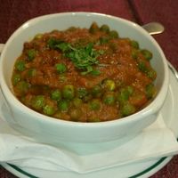 A green peas plate at Zayka in Gran Canaria