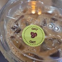 Oat Milk Sticker at Costa Coffee in Llandudno